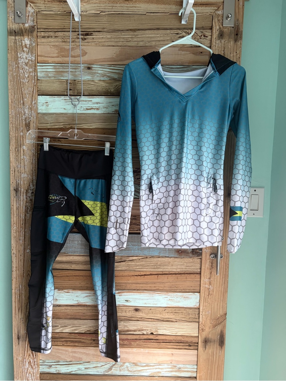 Oceanic Gear Swim Rash Guard Hoodie & Leggings Set XS/S